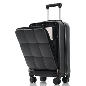 English Elm Luggage Set 3 Piece Abs Hard Shell with Usb Port Cup Holder and Spinner Wheels N726P197380A