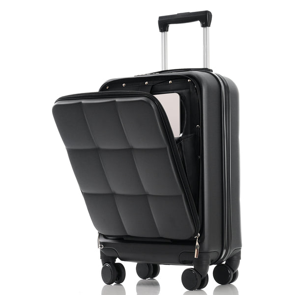 English Elm Luggage Set 3 Piece Abs Hard Shell with Usb Port Cup Holder and Spinner Wheels N726P197380A