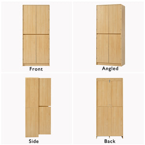 English Elm K&k Farmhouse Pantry Cabinet 72 Inch Tall Mdf Cupboard with Adjustable Shelves Natural N707S000021Y