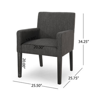 English Elm Arm Chair Upholstered Track Arm Contemporary Accent Seat for Living Room Reading Nook 69409.00CHAR
