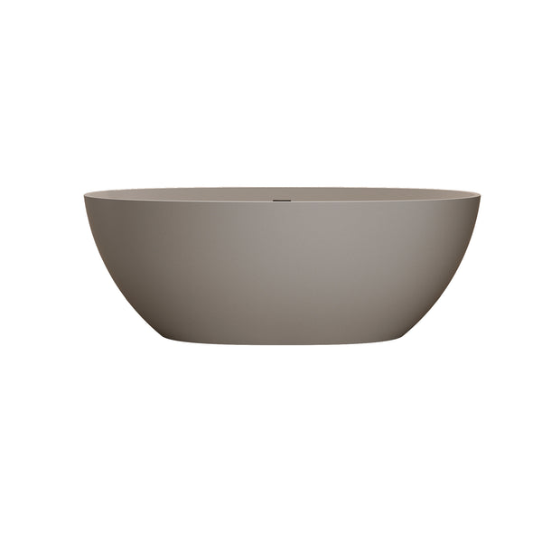 English Elm 67'' Freestanding Resin Stone Soaking Tub Ergonomic Spa Bath with Drain Overflow W2753P416600