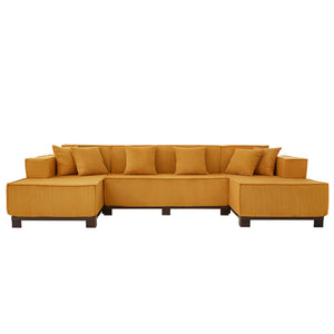 English Elm Swivel Barrel Accent Chair Chenille Tufted Round Club Seat for Living Room Lounge Orange N719S002220G
