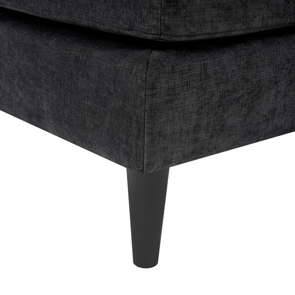 English Elm Swivel Barrel Accent Chair Chenille Tufted Round Club Seat for Living Room Lounge Black N719S002310B