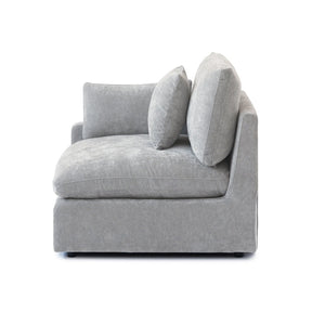 English Elm Sky Cloud Slope Sectional Sofa - Modern L-Shaped 4-Seater In Light Gray Linen For Versatile Comfort B341S00030-GIGA