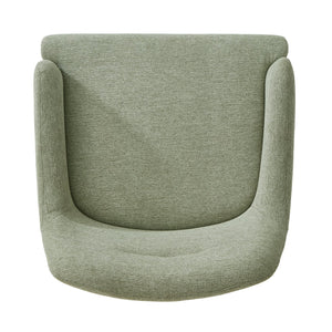 English Elm Modern Chenille Armchair with Curved Back Gold Legs Plush Accent Seat for Any Room Green N763P360684F