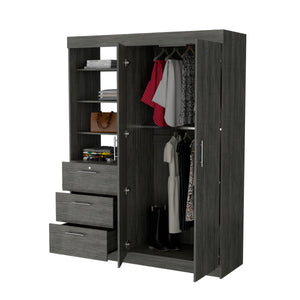 English Elm Nuvo Mid-century Oak Double Door Storage Cabinet with Hairpin Legs and Bottom Drawer B128S00228