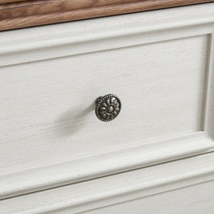 English Elm Modern 6-Drawer Chest Tall Dresser with Vintage Carved Handles, Silent Metal Rails, Stable Feet, Beige Elegance W2275P233490