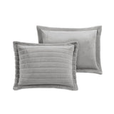 Madison Park Amara Glam/Luxury Faux Fur Comforter Set MP10-7684 Grey