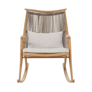 English Elm Set of 3 Outdoor Iron Rocking Chairs with Woven Rattan Back and Ceramic Tile Table N769P289096T_2_N769P414511B