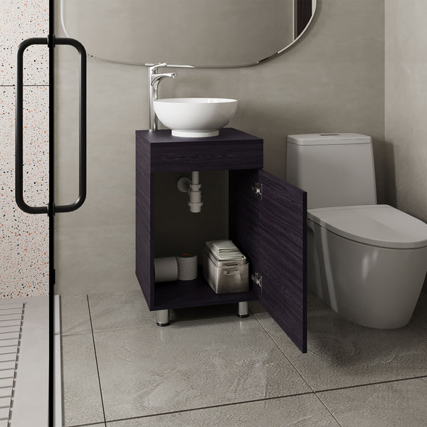 English Elm Colville Floating Wall Mount Vanity Cabinet Matte Finish Modern Bathroom Storage B092P439905