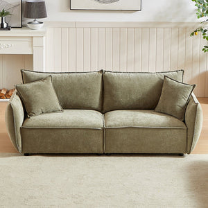 English Elm 3-Seater Modern Combo Sofa With Convertible Design, Soft Chenille Fabric & 4 Pillows For Comfort W1193S00111