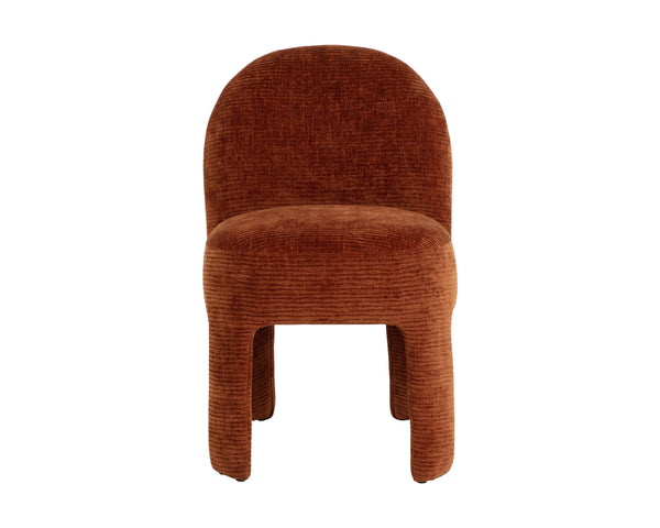 Sunpan Myrtle Dining Chair - Modern Plush Upholstered Comfort In Rich Textured Opera Nori Fabric Design Brown Fabric 111958