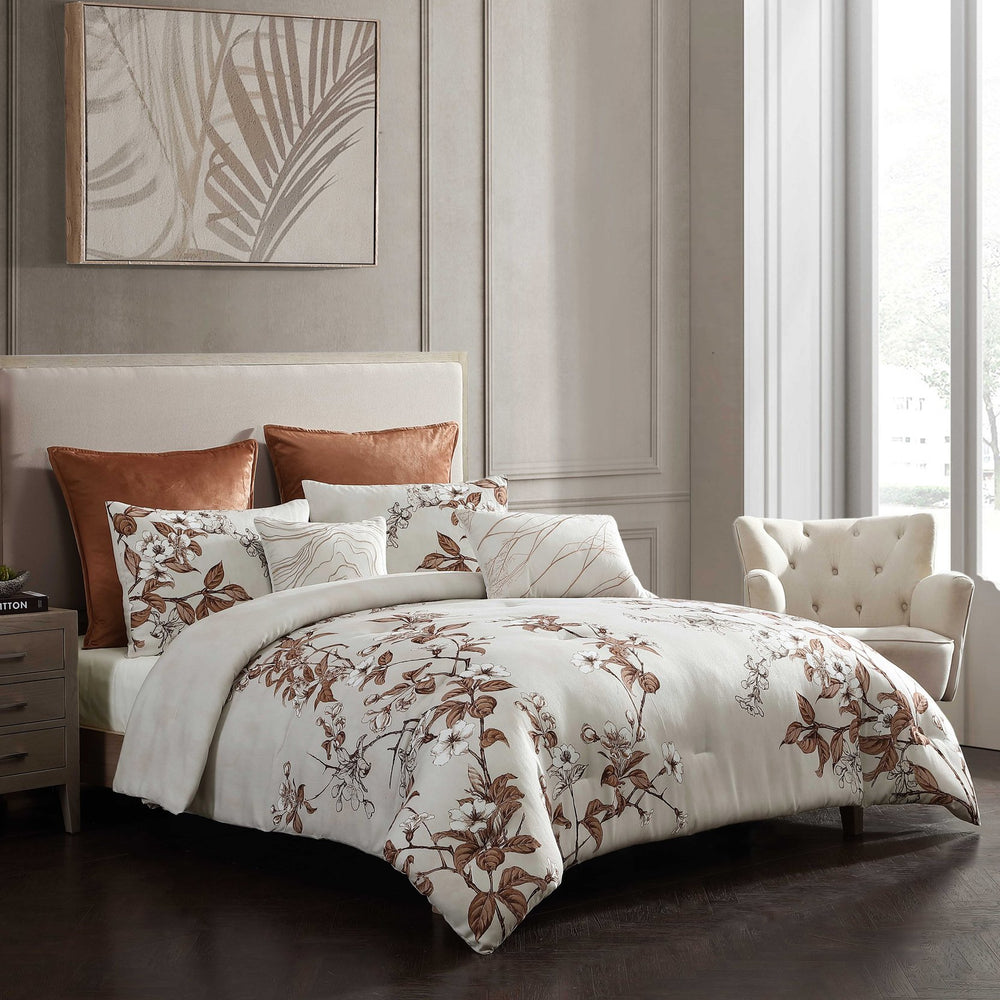 English Elm Oaklyn 5 Pc King Comforter Set In Rich Spice - Luxurious, Textured Bedding For A Cozy, Stylish Retreat B340P341943
