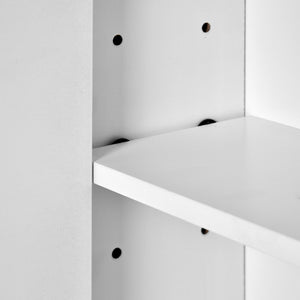 English Elm 29'' Modern Wall Mounted Medicine Cabinet with Mirror, Spacious Adjustable Shelves, Towel Bar and Durable MDF Finish White N710P209440K