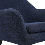 OSP Home Furnishings Della Mid-Century Chair Dark Navy