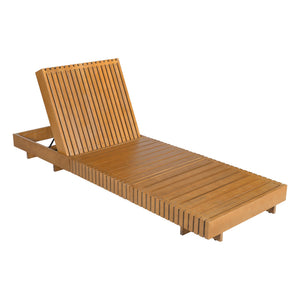 English Elm Christopher Knight Home® - Lounge Chaise Set - Stylish Acacia Wood With Cream Cushion & Adjustable Backrest For Ultimate Comfort N770P281696C_N770P208317C