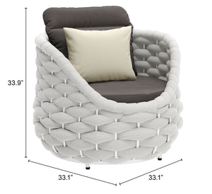 Coral Reef Accent Chair Gray 704025 Zuo Modern