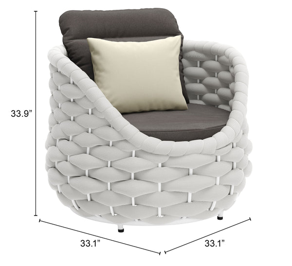 Coral Reef Accent Chair Gray 704025 Zuo Modern