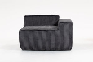 English Elm Modular Corduroy Sectional with Deep Foam Seating Low Profile Living Room Couch W3326S00013