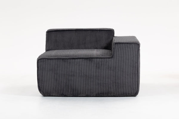 English Elm Modular Corduroy Sectional with Deep Foam Seating Low Profile Living Room Couch W3326S00013
