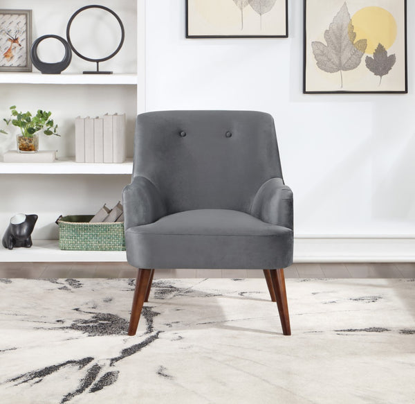 OSP Home Furnishings Chatou Chair  Charcoal 