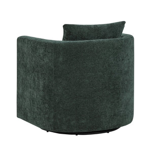 English Elm Sutton Kelly Green Swivel Barrel Chair — Ultra-Soft Performance Fabric, Reversible Cushions, 360° Comfort and Stain-Resistant Durability B050P322587