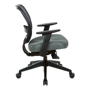 OSP Home Furnishings Air Grid Ergonomic Office Chair with Breathable Mesh Back Lumbar Support and Synchro Tilt Grey 5500SL-2M