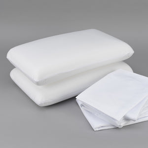 English Elm Cooling California King Bedding Bundle with Memory Foam Pillows and Mattress Protector B180P172106