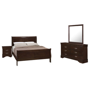 English Elm Bruno Cappuccino 4-Piece Full Bedroom Set: Timeless Elegance With Versatile Style For Any Décor B062S00909