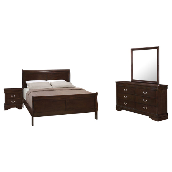 English Elm Bruno Cappuccino 4-Piece Full Bedroom Set: Timeless Elegance With Versatile Style For Any Décor B062S00909