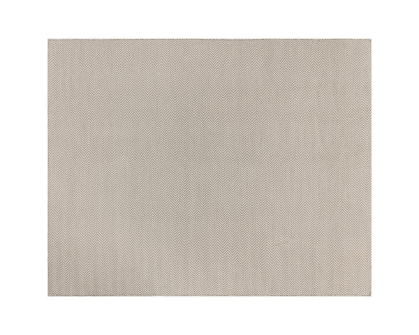 Sunpan Cusco Hand-Woven Rug - Stylish Zigzag Design, Sustainable PET Yarn, Perfect for Indoor & Outdoor Spaces Oyster / Grey