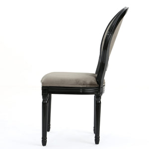 English Elm Christopher Knight Home® - Kd Dining Chair - Elegant Grey Velvet Upholstered Seat With Iconic Round Backrest & Fluted Legs 60352.00NVLT