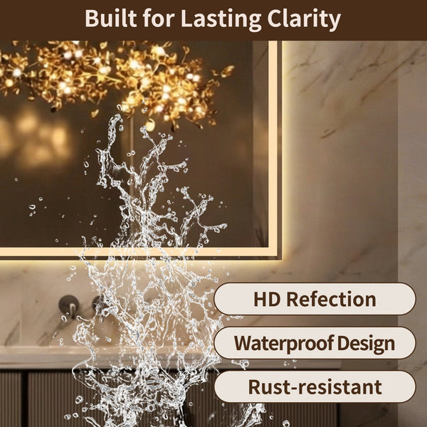 English Elm 48 in Led Vanity Wall Mirror Dimmable Anti-fog Copper-free Glass Spa Bath W2709P433629