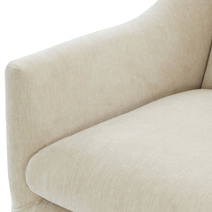 English Elm Luisa Swivel Accent Chair Skirted Tailored Silhouette for Formal Living Rooms Beige B050P451386