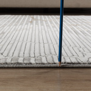 English Elm Geometrix Gray Area Rug 7'10" X 10'6" - Modern, Durable, Stain-Resistant Design For High-Traffic Rooms B186P316819