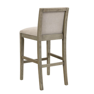 English Elm Christopher Knight Home® - 30.5 Inch Bar Stools Set of 2 with Upholstered Fabric Seats, Rubberwood Frame, 30.5" Height, 300 lb Capacity Beige,Grey N780P192217T