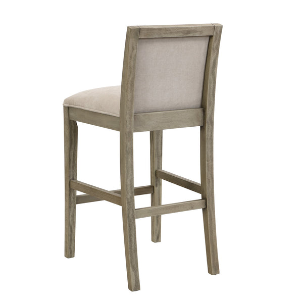 English Elm Christopher Knight Home® - 30.5 Inch Bar Stools Set of 2 with Upholstered Fabric Seats, Rubberwood Frame, 30.5" Height, 300 lb Capacity Beige,Grey N780P192217T