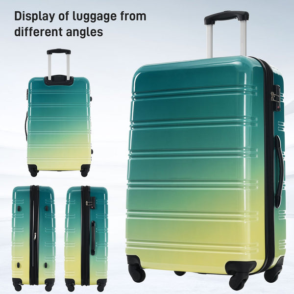 English Elm Hardshell Polycarbonate 3 Piece Spinner Luggage Set with Tsa Lock Expandable Travel N732P184448R