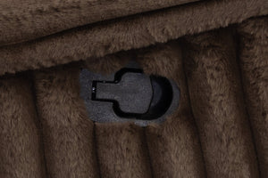 English Elm Manual Glider Recliner Plush Fur-Like Corduroy Upholstery, Smooth Glide, Padded Arms & Backrest Chocolate 28 L x 45 W x 33 H B089P296896