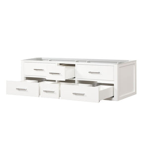English Elm White Double-Sink Bath Vanity - 60" Wall-Hung Unit With Ample Storage, Soft-Close Drawers, & Style B2731P258053-GIGA