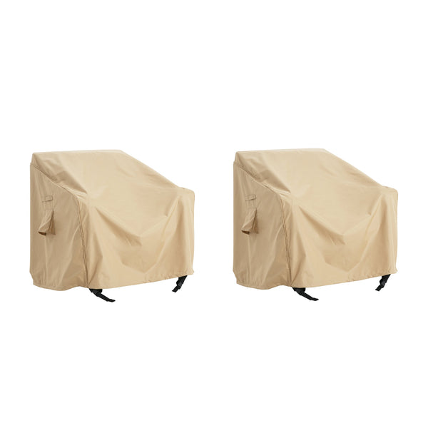 English Elm Christopher Knight Home® - Shield Beige Outdoor Club Chair Cover Set Of 2 - Durable, Weather-Resistant & Stylish Protection! N775P230624B