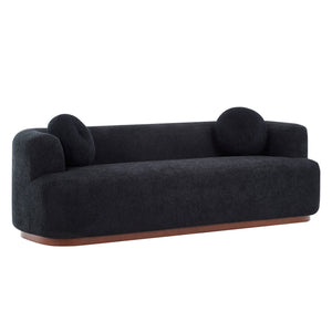 English Elm Compressed Three Seat Sofa with Rubberwood Base Polyester Upholstered Living Room Couch N771P392415H_N771P392416H