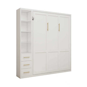 English Elm Diy Queen Murphy Bed with Integrated Workspace Desk for Studio and Home Office W5290S00002