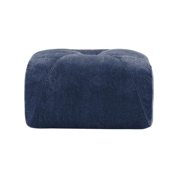 English Elm Ottoman Velvet Tufted Modular Cloud Sofa Plush High Density Foam Living Room Seating Blue W714P387045