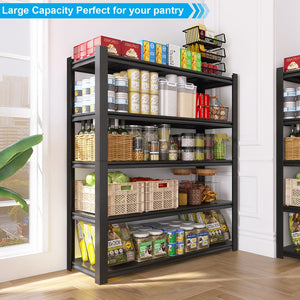 English Elm 83.86" Steel 5-tier Adjustable Shelving Unit Heavy Duty Rack for Garage Pantry T3625P497813