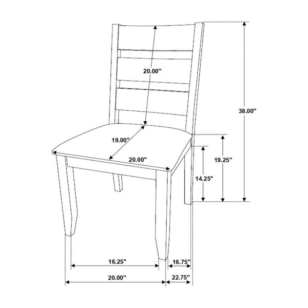 English Elm Set Of 2 Upholstered Dining Chairs In Rustic Knotty Nutmeg Finish For Modern Farmhouse Style B016P223095-GIGA