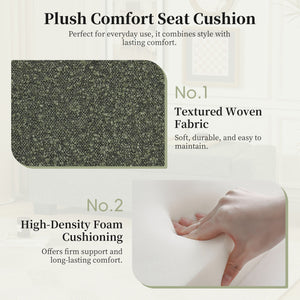 English Elm 50" Rectangular Storage Ottoman Bench Textured Fabric Birch Legs Hinged Lid Entryway 74862.00