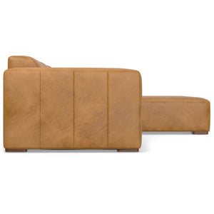 English Elm Rex 2-Seater Sectional Sofa With Right Chaise In Premium Sienna Leather - Modern Comfort & Style B136P199242-GIGA