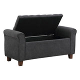 OSP Home Furnishings Crowder Storage Bench Charcoal