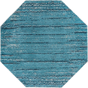 Unique Loom Oasis Calm Machine Made Abstract Rug Blue, Navy Blue/Ivory 7' 1" x 7' 1"